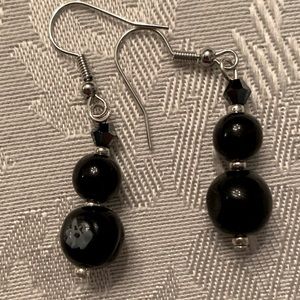 Black drop earrings